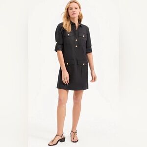 Veronica Beard Black Dress with Gold Buttons
